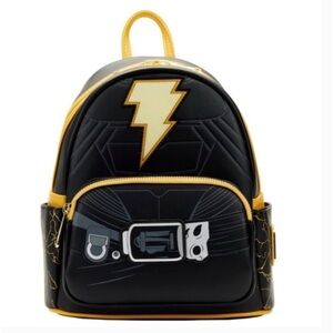 Loungefly DC Comics Black Adam Light Up Lightening Bolt Mini Backpack NWT